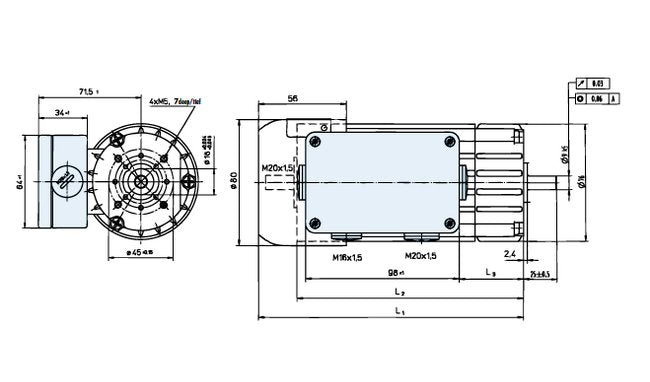 KD/DR Series 0.278 Nm AC Motor - Image 3