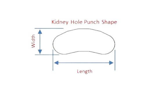 1.64 inch (in) Width Kidney Hole Zero Clearance Tooling Punch - Image 1