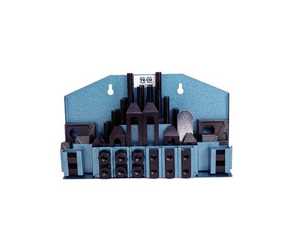 TE-CO® 52-Piece Machinist Clamping Kit - 1/2" T-Slot, 3/8-16 Stud - Image 1