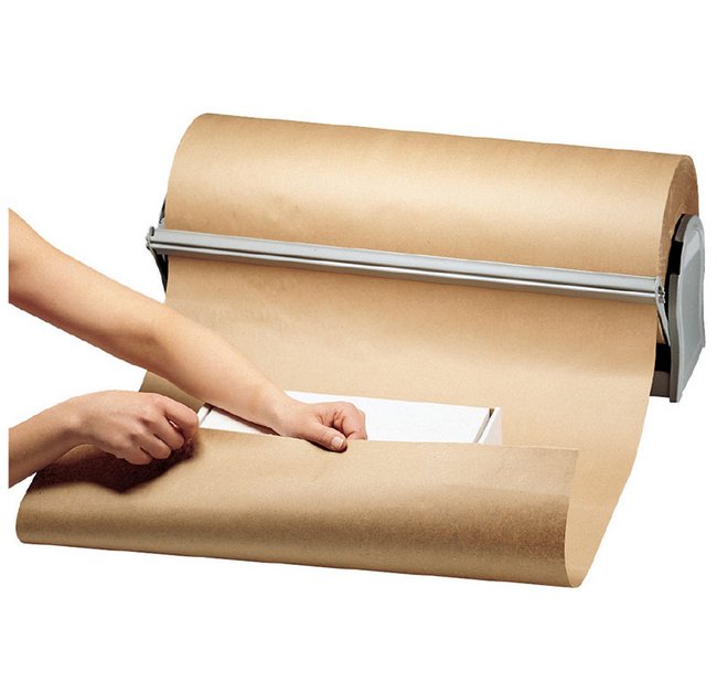 12 Inch x 1200 ft Kraft Wrapping Paper Roll - Image 1