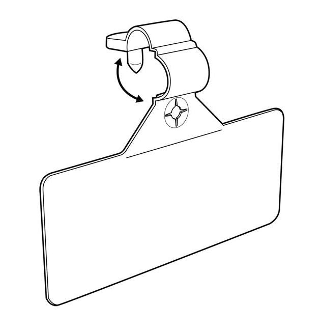 Wire Fixture Label Holder, Natural, 2" W - Image 2