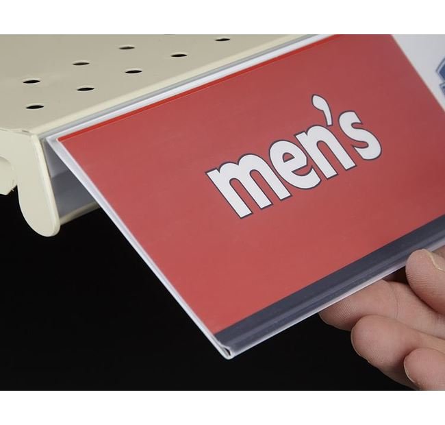 Flip-Up Snap-In Info Strip for Retail Shelving - Image 1