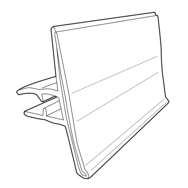 Clear PVC 3 1/2" Length Info Strip Label Holder for Scan Hook - Image 2