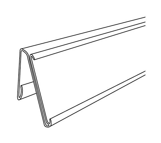 35-7/8" Dual-Purpose Clear Channel Label Holder for Slotted Shelf - Image 2