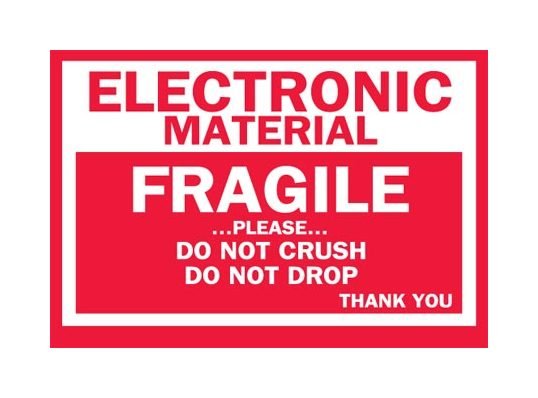 Fragile Shipping Label 3 x 4 inches - Pack of 500 Labels - Image 1