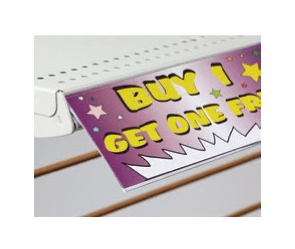 Clip-On Info Strip Label Holder - C-Channel Shelving Compatible - Image 1