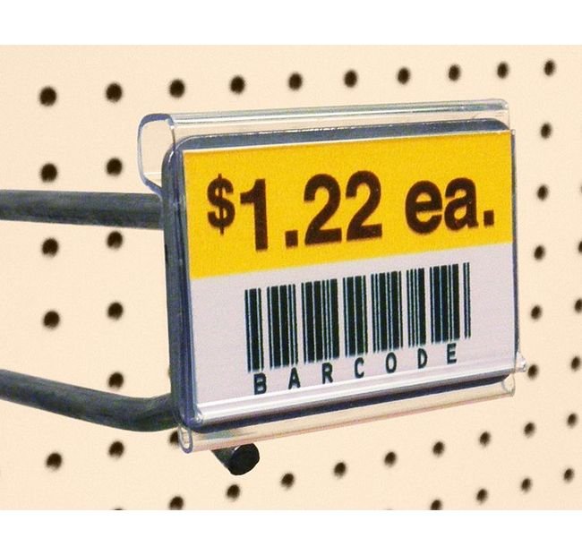 Clear PVC Info Strip Label Holder for Metal Scan Plate - Image 1