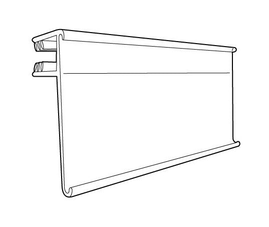 Clear PVC Gripper Display Track for 1/4" Shelf Thickness - Image 2