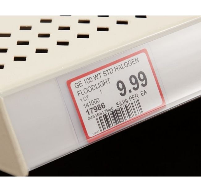 1-1/4" Self-Adhesive Black Info Strip - Image 1