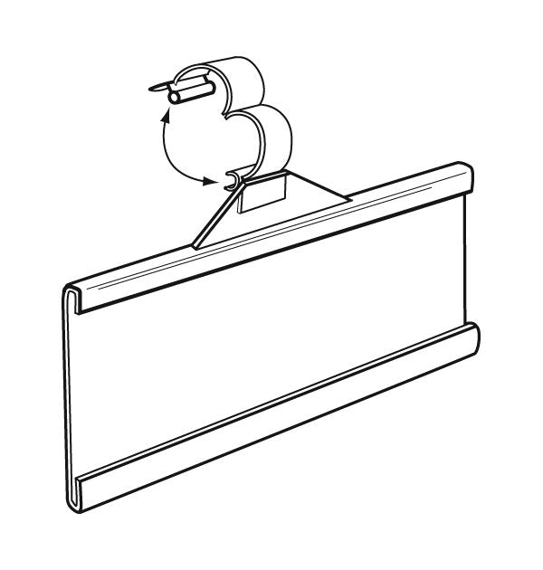 Wire Fixture Label Holder - 4-1/2" Width - Image 2
