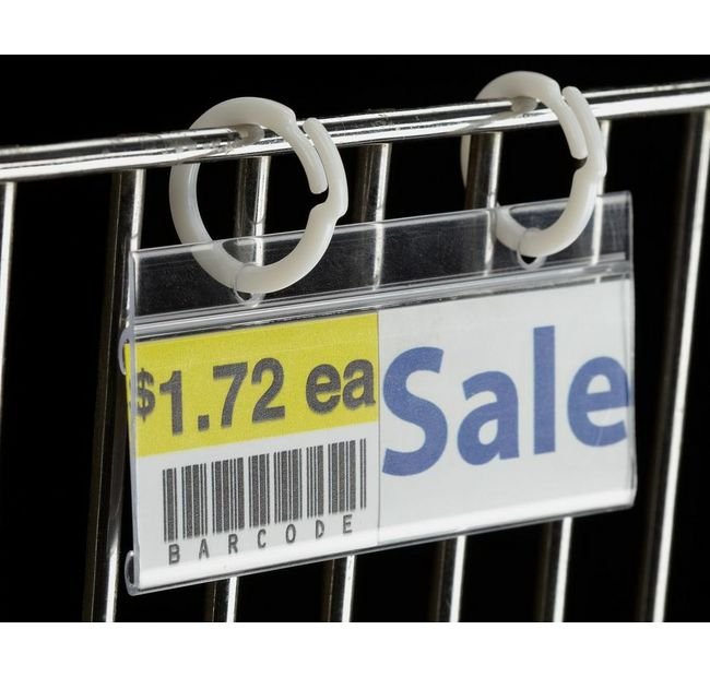 Clear Butyrate UPC Tag Holder - 3.5" Length - Image 1
