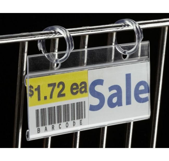 Butyrate Clear UPC Tag Holder - 3-1/2" Length - Image 1