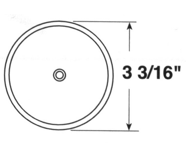 Amber 3" Hermetically Sealed Reflector with Single Screw Mount - Image 2