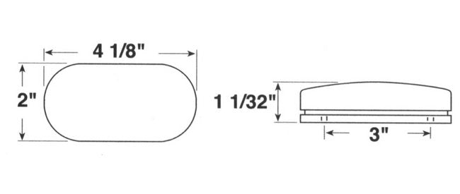 Amber Single-Bulb Clearance Light with Built-in Reflector - Image 3