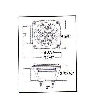 LED Stop/Turn/Tail Light - Over 80" Stud Mount - Image 2