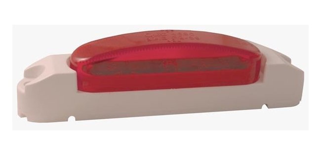 LED Clearance Marker Light, Red Lens, White Body - Image 1