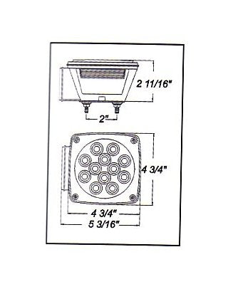 LED Stud Mount Stop/Turn/Tail Light for Under 80" Vehicles - Image 2