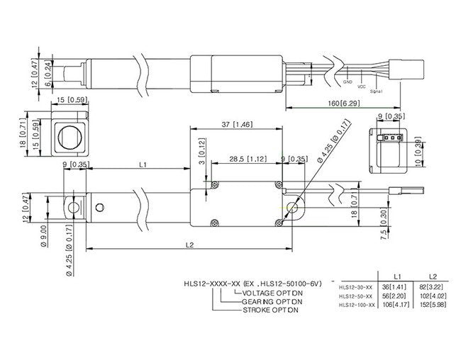 Hitec Linear Series HLS12-3050 Electric Rotary Actuator - Image 2