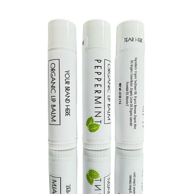 Organic Peppermint Lip Balm with Private Label Option - Image 1