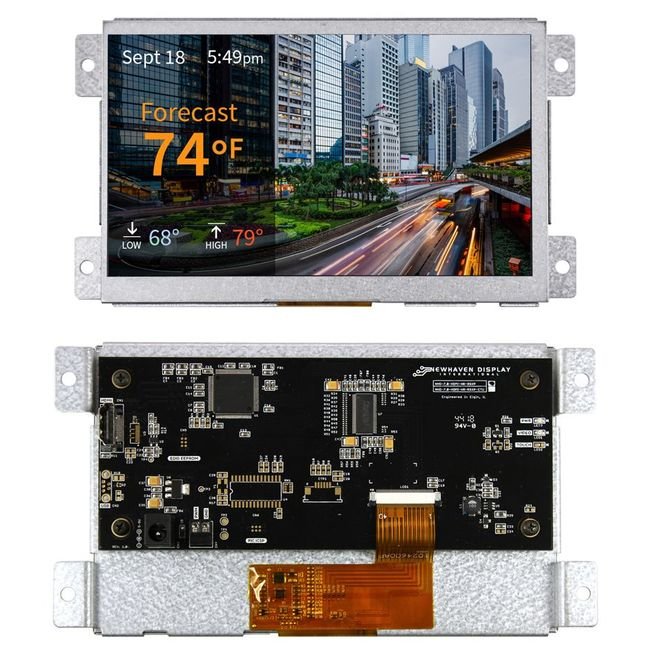 High Brightness 7-Inch TFT LCD Display, 1024 x 600 Pixels - Image 1