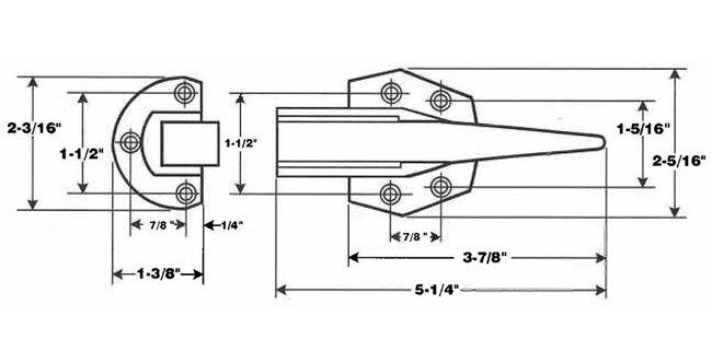 Stainless Steel Reversible Trip Locks - 507 Series - Image 2