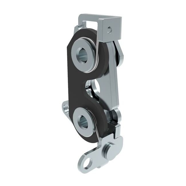 Southco R4 Rotary Latch - Large Size, Dual Trigger, Steel, Zinc Plate - Image 1
