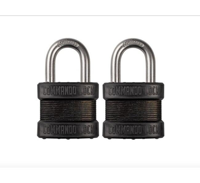 Military-Grade Steel Laminated Black Zinc Padlock - Image 1