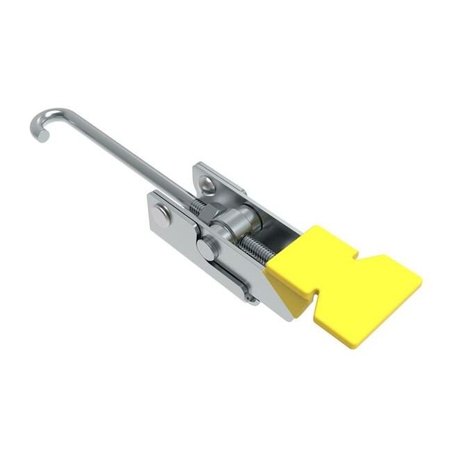 Southco A1 Adjustable Draw Latch - Over-Center Large Size with Yellow Vinyl Grip - Image 1
