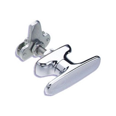 Southco 92 T & L-Handle Cam Latch with Chrome Finish - Image 1
