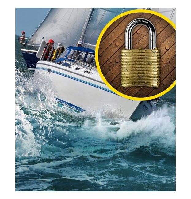 Military-Grade Marine Series Brass Laminated Padlock 1-3/4in - Image 3