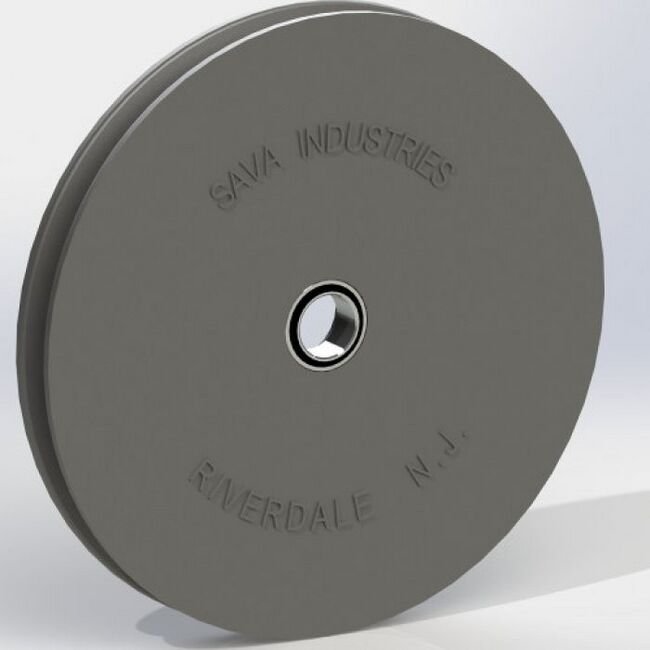 LP Series 0.188 Inch (in) Bore Diameter and 2.5 Inch (in) Outside Diameter Standard Ball Bearing Molybdenum Disulfide Nylon Pulley - Image 1