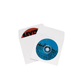 White Paper Windowed CD/DVD Sleeves - Image 1
