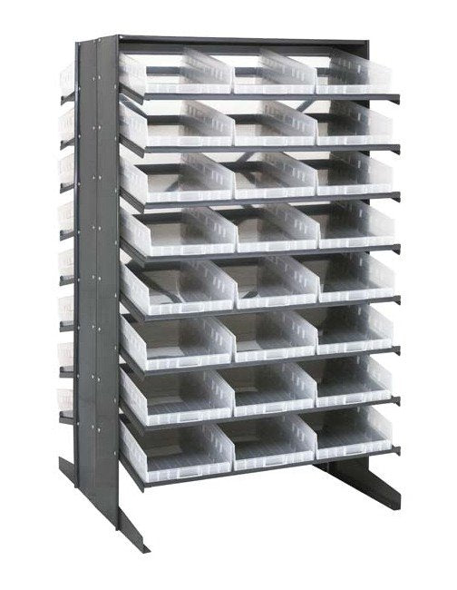 Industrial Grade Heavy Duty Sloped Shelving Unit with Shelf Bins - Image 1