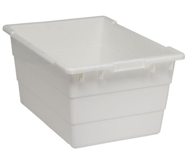White Cross Stack Tub - 23-3/4 x 17-1/4 x 12 inches - Image 1