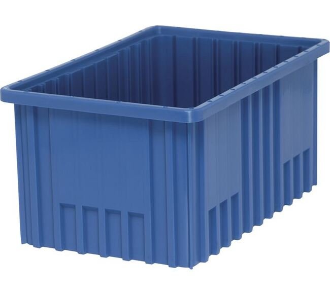 Heavy-Duty Dividable Grid Container Blue 16-1/2In X 10-7/8In X 8In - Image 1