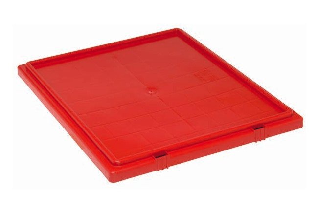 Red Stack & Nest Tote Lid for Material Handling Bins - Image 1