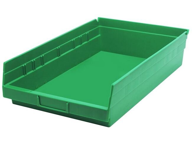 Green Shelf Bin 17-7/8In X 11-1/8In X 4In - Image 1