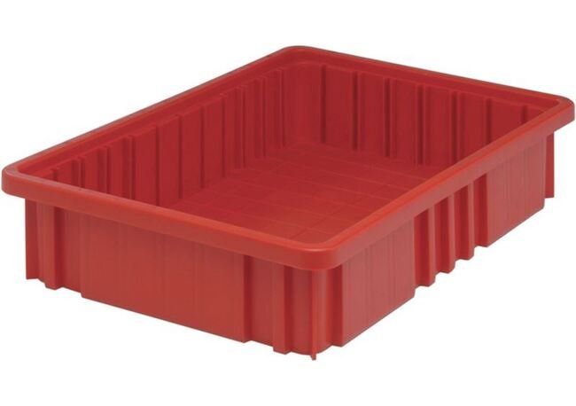 Red Dividable Grid Container 16-1/2In x 10-7/8In x 3-1/2In - Image 1