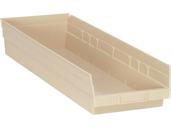 Industrial Shelf Bin Ivory, 23-5/8 x 8-3/8 x 4 Inches - Image 1