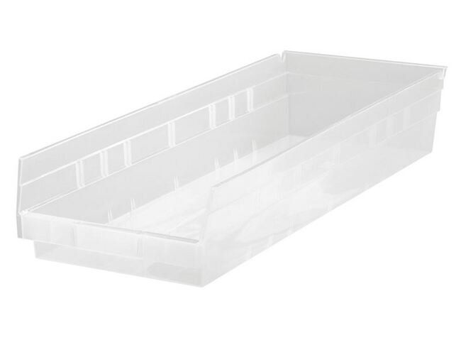 Clear Economy Shelf Bin 23-5/8" x 8-3/8" x 4" - Image 1