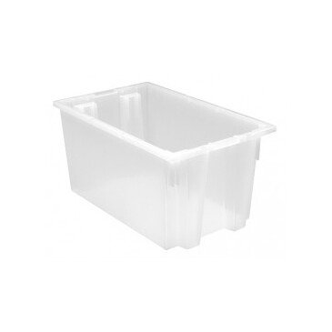 Clear Stack & Nest Tote - 23.5" x 15.5" x 12" - Image 1