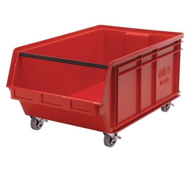 Red Mobile Magnum Series Material Handling Bin - Image 1