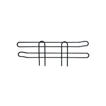 Black Epoxy Wire Shelving Side Ledge - 12 inches - Image 1