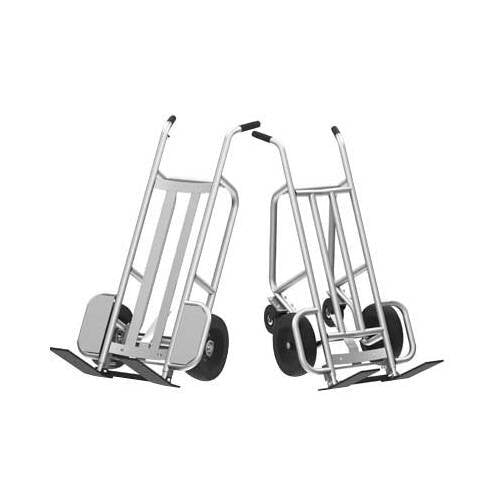 Aluminum 2 Wheel Pallet Hand Truck with Spring-Loaded Forks - Image 1