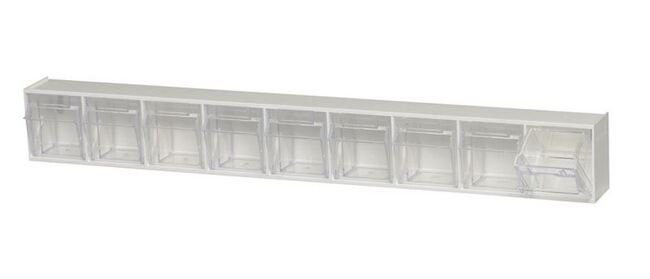 White Tip Out Bin Storage Organizer - Image 1