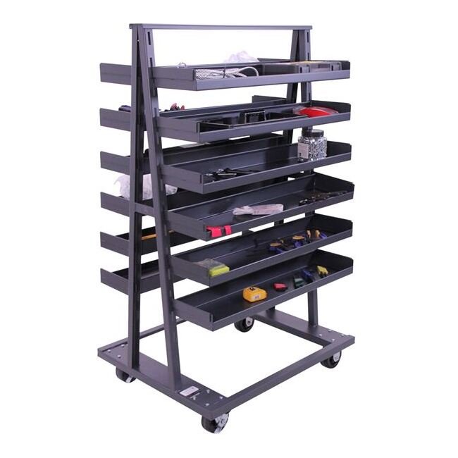 Heavy-Duty Double-Sided A-Frame Material Handling Cart - Image 1