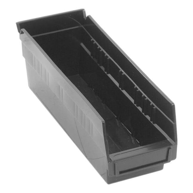 Heavy-Duty Black Shelf Bin - 11-5/8in x 4-1/8in x 4in - Image 1