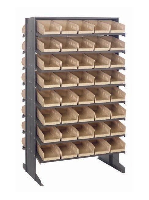 Commercial Grade Heavy Duty Double-Sided Pick Rack with 80 Ivory Bins - Image 1