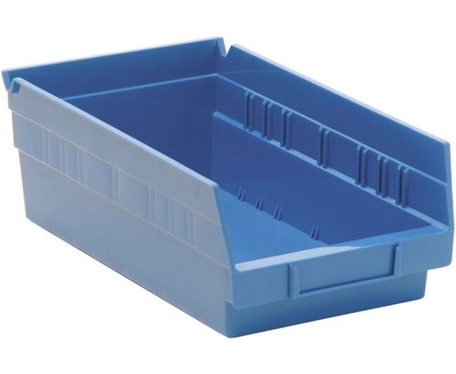 Blue Shelf Bin - 11-5/8 x 6-5/8 x 4 Inches - Image 1