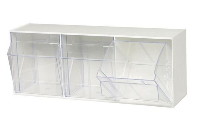 White Tip Out Bin - Material Handling Storage Solution - Image 1